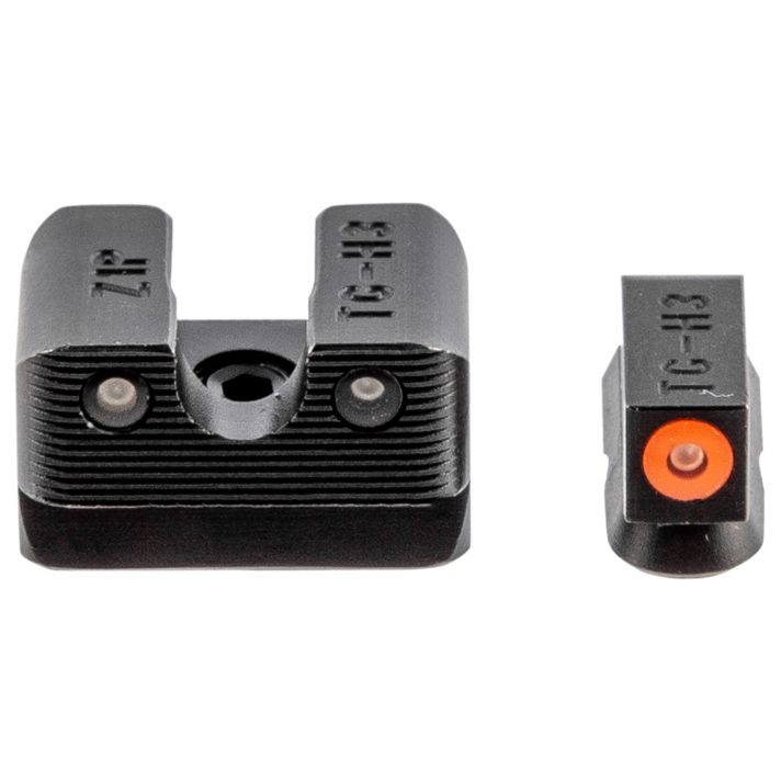 TruGlo TG231Z1C Tritium ProBlack | Green Tritium Orange Outline Front Sight Green Tritium Rear Sight
