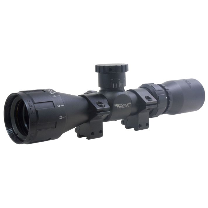 BSA 2227X32AOC Sweet Compact Black Matte 2-7x,32mm AO 1" Tube 30/30 Reticle