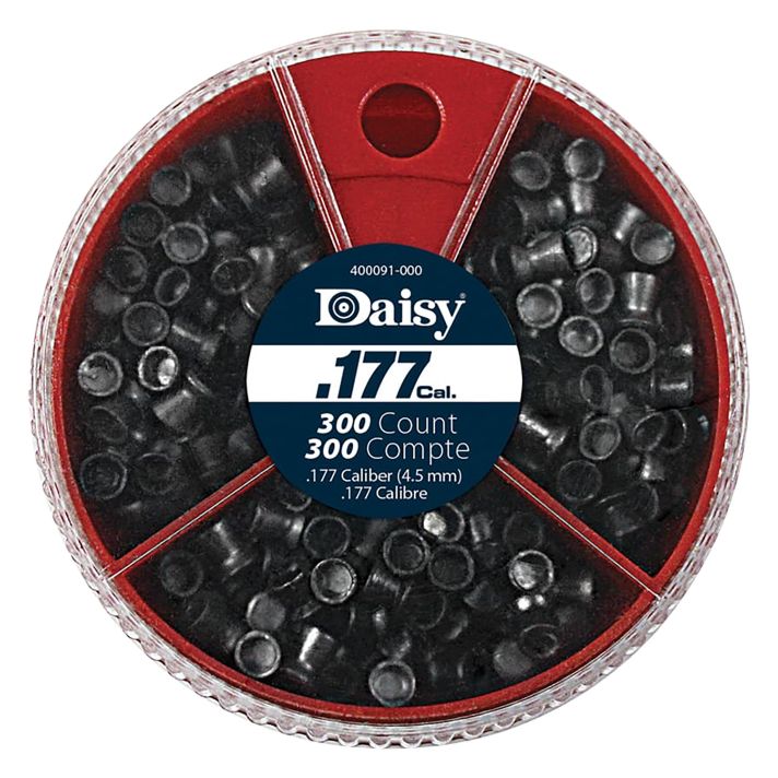Daisy 987781406 Dial-A-Pellet Premium 177 Lead Flat Nose Pointed Hollow Point 300/Tin
