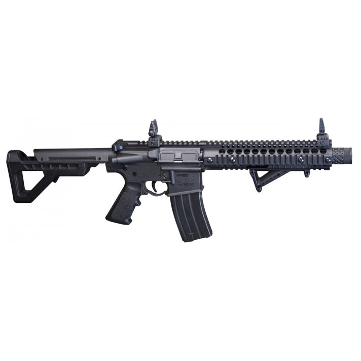 Crosman DSBR DPMS SBR Air Rifle CO2 177 25rd Shot Black Black Receiver Black 6 Position Stock