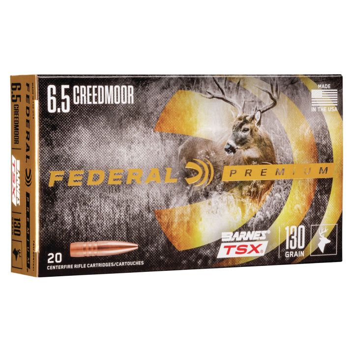 Federal P65CRDBTSX1 Premium6.5Creedmoor 130gr Barnes TSX 20 Per Box/10 Case
