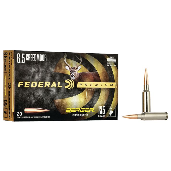 Federal P65CRDBCH1 Premium6.5Creedmoor 135gr Berger Hybrid Hunter 20 Per Box/10 Case