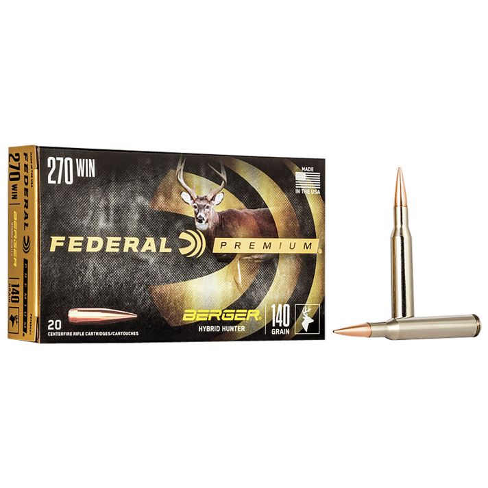 Federal P270BCH1 Premium270Win 140gr Berger Hybrid Hunter 20 Per Box/10 Case