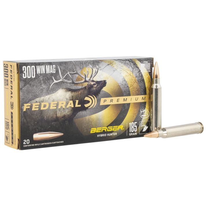 Federal P300WBCH1 Premium300WinMag 185gr Berger Hybrid Hunter 20 Per Box/10 Case