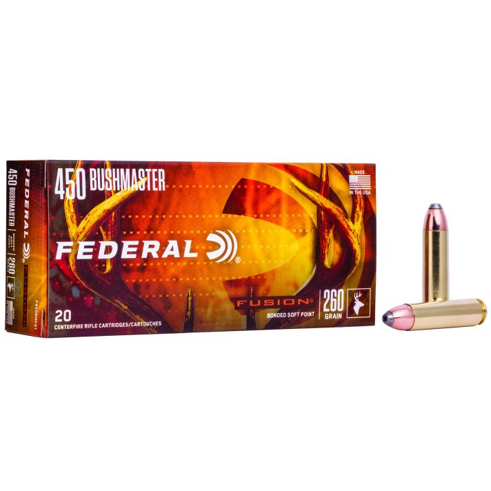 Federal F450BMFS1 Fusion450Bushmaster 260gr Bonded Soft Point 20 Per Box/10 Case
