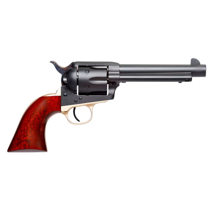 Taylors & Company 550429 Old Randall357 Mag Caliber with 5.50" Barrel, 6rd Capacity Cylinder, Overall Matte Blued Finish Steel & Walnut Grip