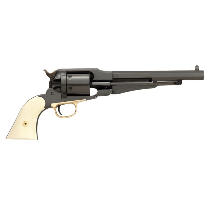 Taylors & Company 550760 Remington Conversion LawDawg 45 Colt (LC) Caliber with 8"Barrel, 6rd Capacity Cylinder, Overall Blued Finish Steel & 2-Piece Ivory Grip