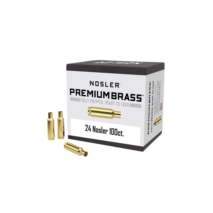 Nosler 10085 Premium Brass Unprimed Cases 24Nosler Rifle Brass 100/Box