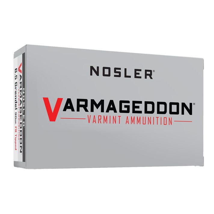Nosler 65182 Varmageddon6.5Grendel 90gr Flat Base Tipped 20 Per Box/10 Case