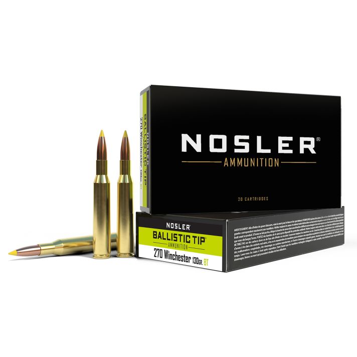 Nosler 40062 Ballistic Tip270Win 130gr Spitzer Ballistic Tip 20 Per Box/10 Case