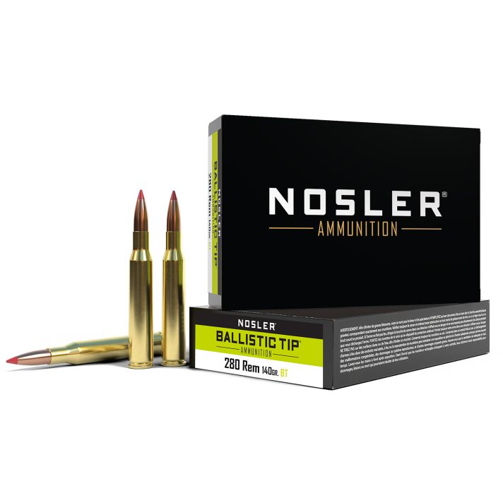 Nosler 40073 Ballistic Tip280Rem 140gr Spitzer Ballistic Tip 20 Per Box/10 Case