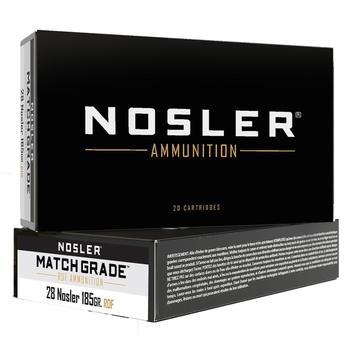 Nosler 60141 Match Grade RDF 28Nosler 185gr RDF Hollow Point Boat Tail 20 Per Box/10 Case