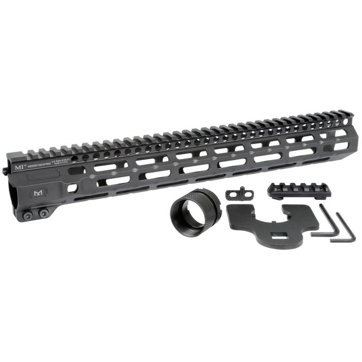 MIDWEST INDUSTRIES INC MICRM14 M-Series AR-15 6061 Aluminum Black Hard Coat Anodized 14"