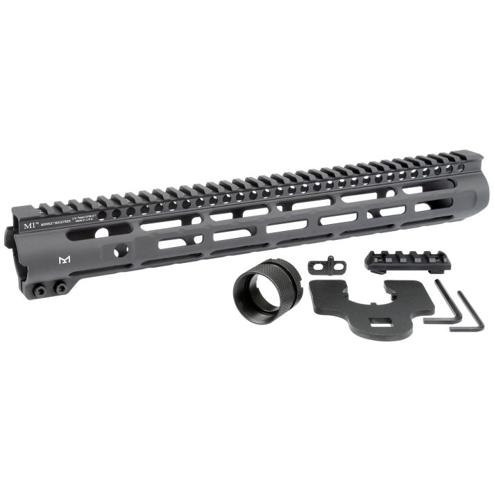 MIDWEST INDUSTRIES INC MISLH14 Slimline AR-15 6061 Aluminum Black Hard Coat Anodized 14"