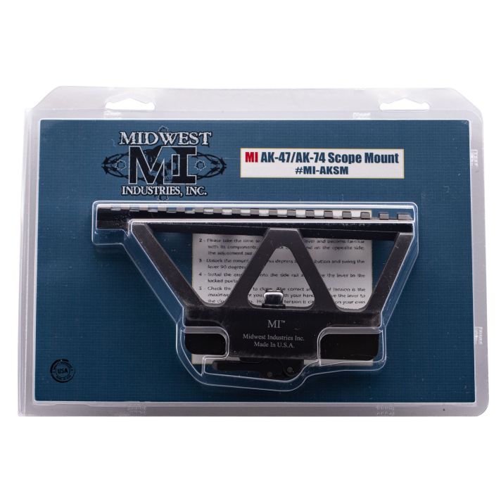 Midwest Industries MIAKSM MI AK Side Railed Scope MountBlack Hardcoat Anodized