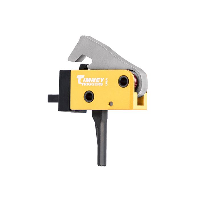 Timney Triggers 681ST PCC TriggerSingle-Stage Straight Trigger with 2.50-3 lbs Draw Weight & Black/Gold Finish for AR-Platform
