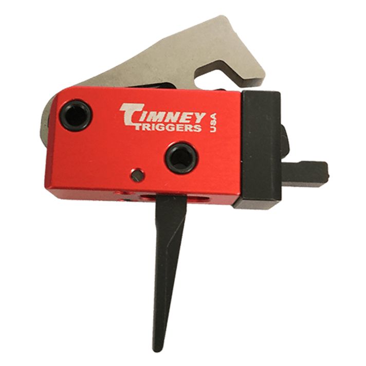 Timney Triggers 682ST PCC TriggerTwo-Stage Straight Trigger with 2 lbs Draw Weight & Black/Red Finish for AR-Platform