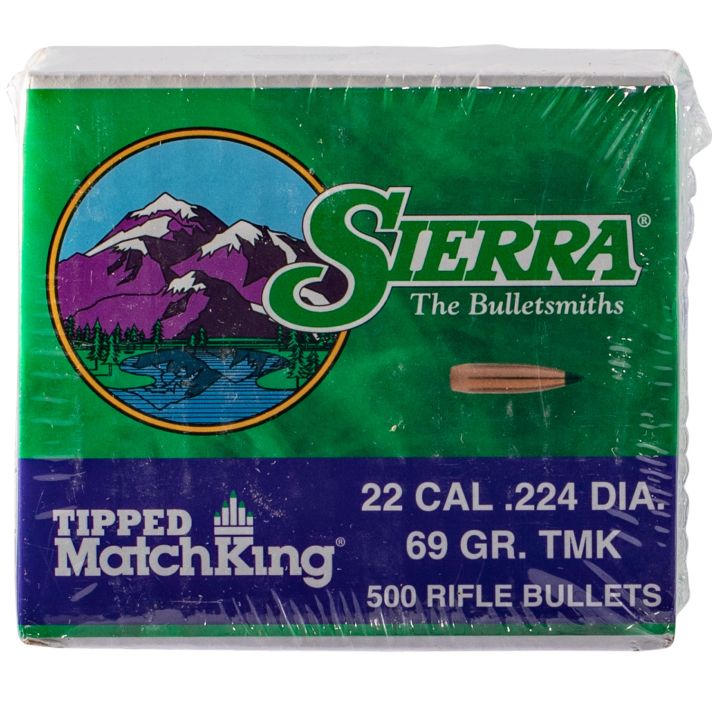 Sierra 7169C Tipped MatchKing22Cal 69gr Tipped MatchKing 500/Box