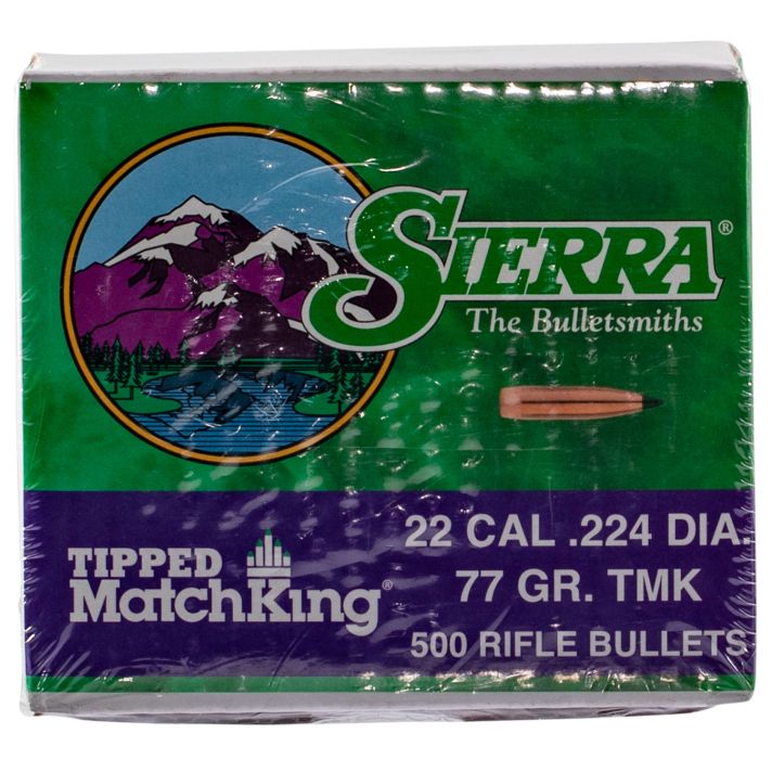 Sierra 7177C Tipped MatchKing22Cal 77gr Tipped MatchKing 500/Box