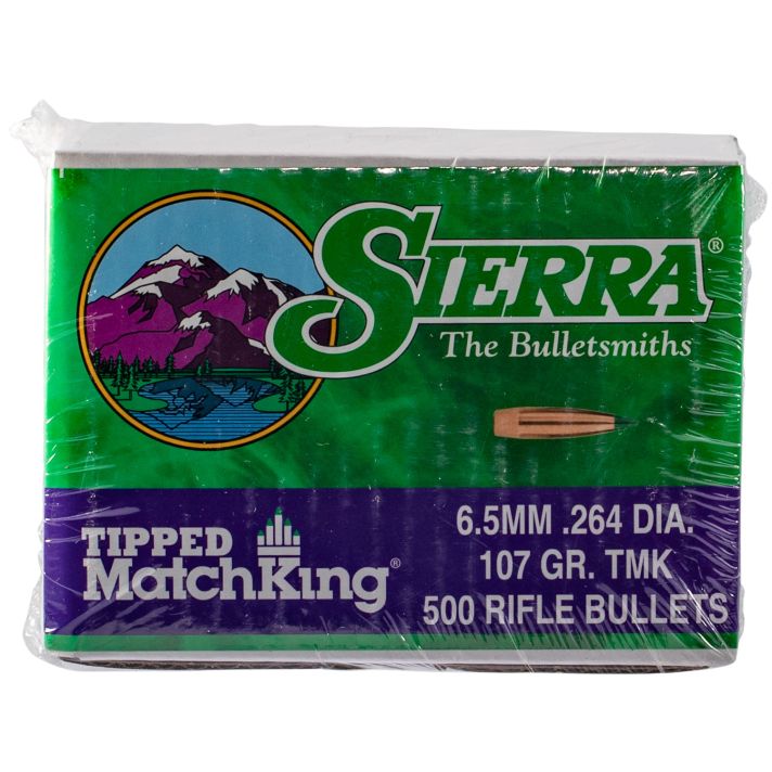 Sierra 7407C Tipped MatchKing6.5Creedmoor 107gr Tipped MatchKing 500/Box