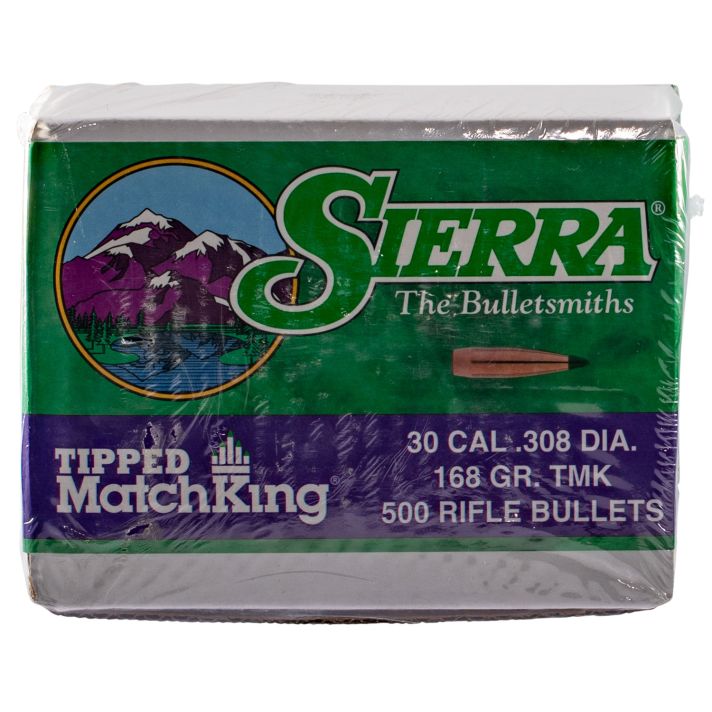 Sierra 7768C Tipped MatchKing30Cal 168gr Tipped MatchKing 500/Box