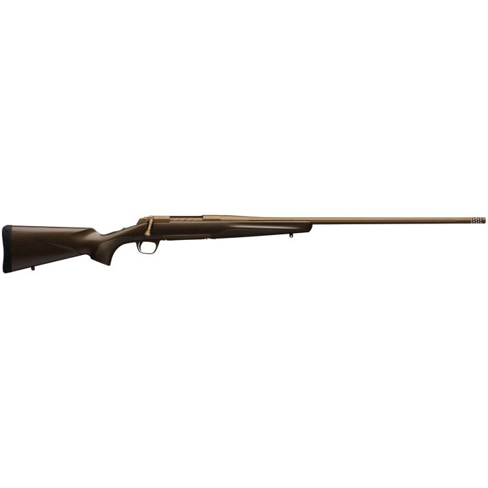 Browning 035418295 X-Bolt Pro Burnt Bronze 30 Nosler 3+1 26" Barrel With Muzzle Brake, Spiral Fluted Bolt, Burnt Bronze Cerakote, Textured Grip Paneled Carbon Fiber Stock