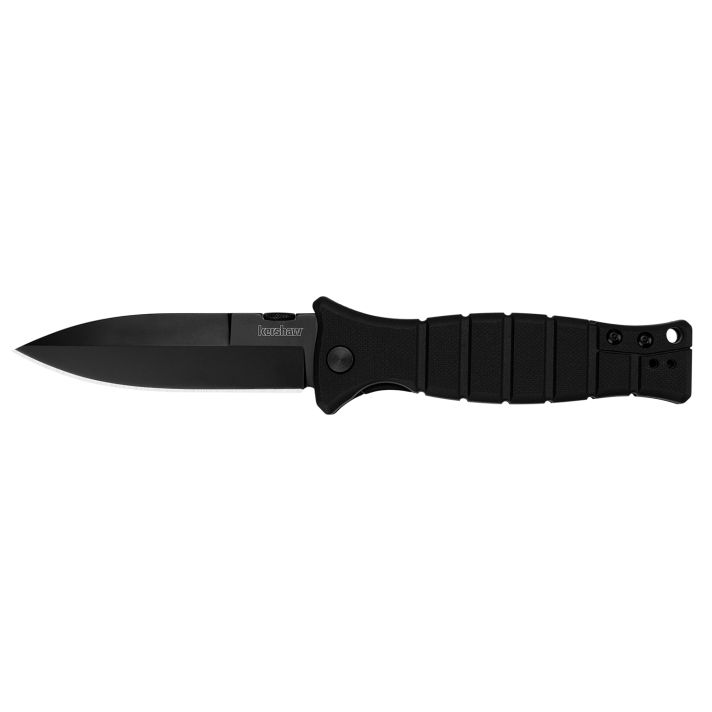 Kershaw 3425 XCOM3.60" Folding Spear Point Plain Black Oxide 8Cr13MoV SS Blade Black Glass-Filled Nylon Handle Includes Pocket Clip