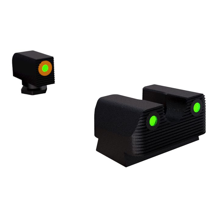Rival Arms RA2A231G Night Sights for G42/G43/G48Green Tritium Orange Outline Front Sight-Green Tritium Black Outline Rear Sight