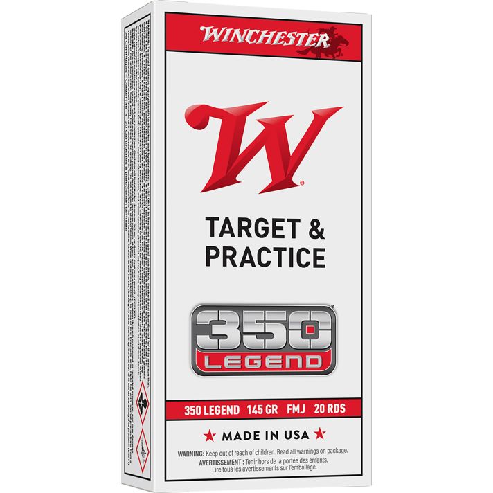 Winchester Ammo USA3501 USA350Legend 145gr Full Metal Jacket 20 Per Box/10 Case
