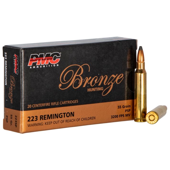 PMC 223SP Bronze223Rem 55gr Pointed Soft Point 20 Per Box/10 Case