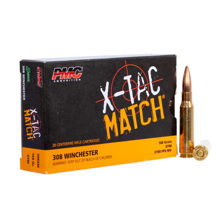 PMC 308XM X-Tac Match308Win 168gr Open Tip Match 20 Per Box/10 Case