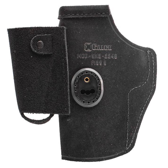 Galco WK2224B WalkAbout 2.0IWB Black Leather Compatible w/ Glock 17 Gen1-5/22 Gen2-5 UniClip/Stealth Clip Mount Ambidextrous