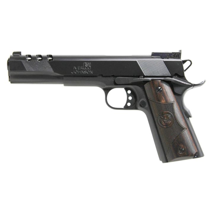 Iver Johnson Arms EAGLEXL10 1911 Eagle XL10mm Auto 6" 8+1 Matte Blued Black Cerakote Ported Long Slide Diamondwood Walnut with Integrated Logo Grip Adj Sights