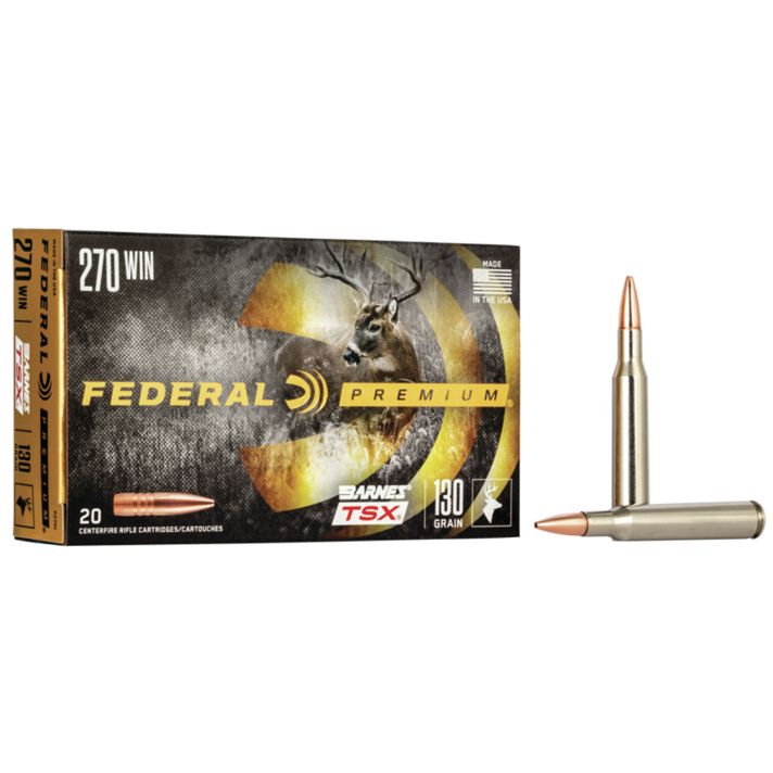 Federal P270L Premium270Win 130gr Barnes TSX 20 Per Box/10 Case