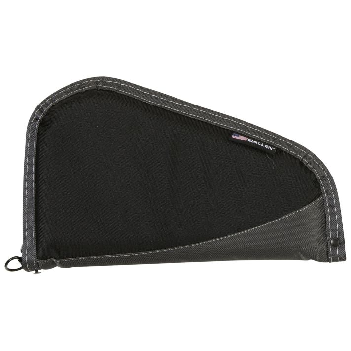 Allen 44411 DeluxeHandgun Case Black w/Gray Trim, Foam Padding, Non-Absorbent Lining & Lockable Zipper 11" L