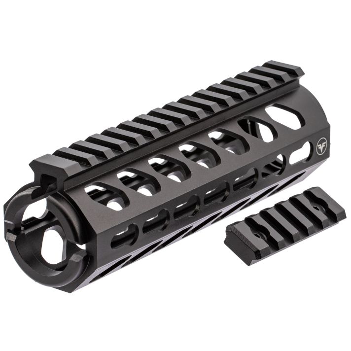 Firefield FF34053 Edge Handguard 6.62" 2- Piece Keymod, Carbine Style Made of 6061-T6 Aluminum with Black Matte Finish for AR-15