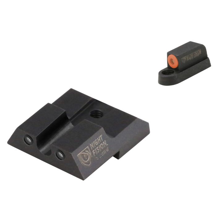 Night Fision CZU076007OGZG Tritium Night Sights For CZ-USAGreen Tritium Orange Outline Front Sight-Green Tritium Black Outline Rear Sight CZ P-07/P-09