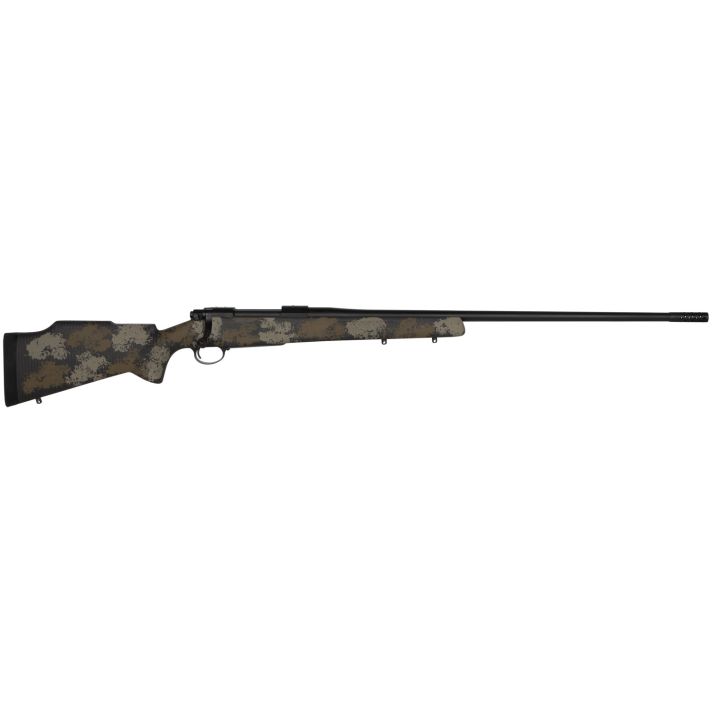 Nosler 42148 M48 Long-Range 300 Win Mag 3+1 26" Barrel, Graphite Black Cerakote Metal Finish, Black with Green/Tan Sponge Pattern Manners MCS-T Elite Tac Stock