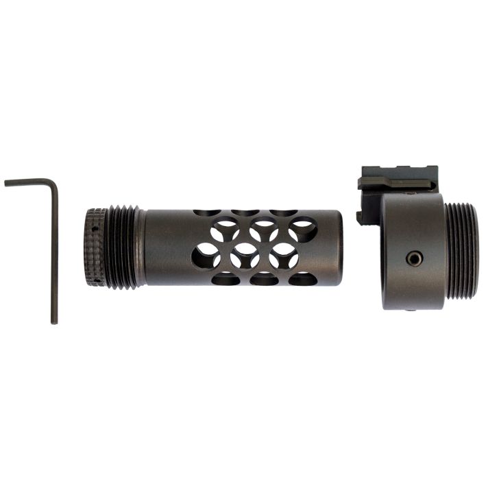 TNW Firearms ASRXADPTXXXXBKXX AR-15 Shroud Adapter For ASR, Aluminum w/Black Finish, Includes Additional Barrel Nut