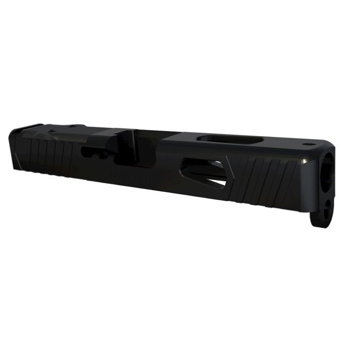 Rival Arms RA10G205A Precision Slide A1 Docter Cut Black QPQ Case Hardened 17-4 Stainless Steel for Glock 19 Gen3