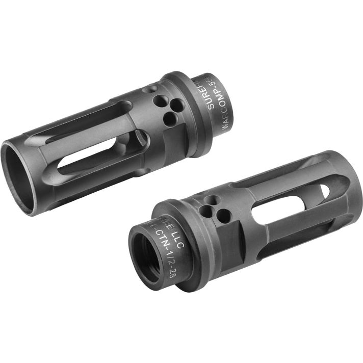 SureFire WARCOMP556CTN1228 Warcomp QD Flash Hider 5.56mm Black DLC Stainless Steel 1/2"x28 Threads 2.40" OAL