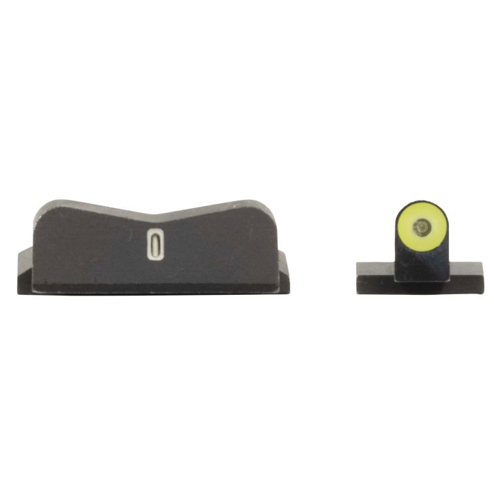 XS Sights SW0029S5Y DXT2 Big Dot Night Sights- Smith and WessonBlack | Green Tritium Yellow Outline Front Sight Green Tritium White Outline Bar Rear Sight