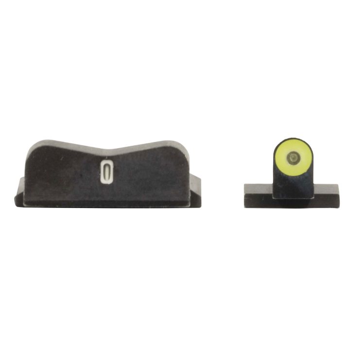 XS Sights SW0030S5Y DXT2 Big Dot Night Sights- Smith and WessonBlack | Green Tritium Yellow Outline Front Sight Green Tritium White Outline Bar Rear Sight