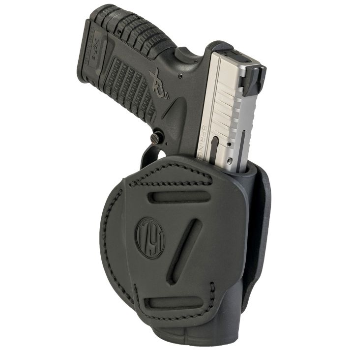 1791 Gunleather 3WH4SBLA 3-WayIWB/OWB Size 04 Stealth Black Leather Belt Loop Fits Walther PPS Fits Taurus G2C Fits Springfield XD/XDS Ambidextrous Hand