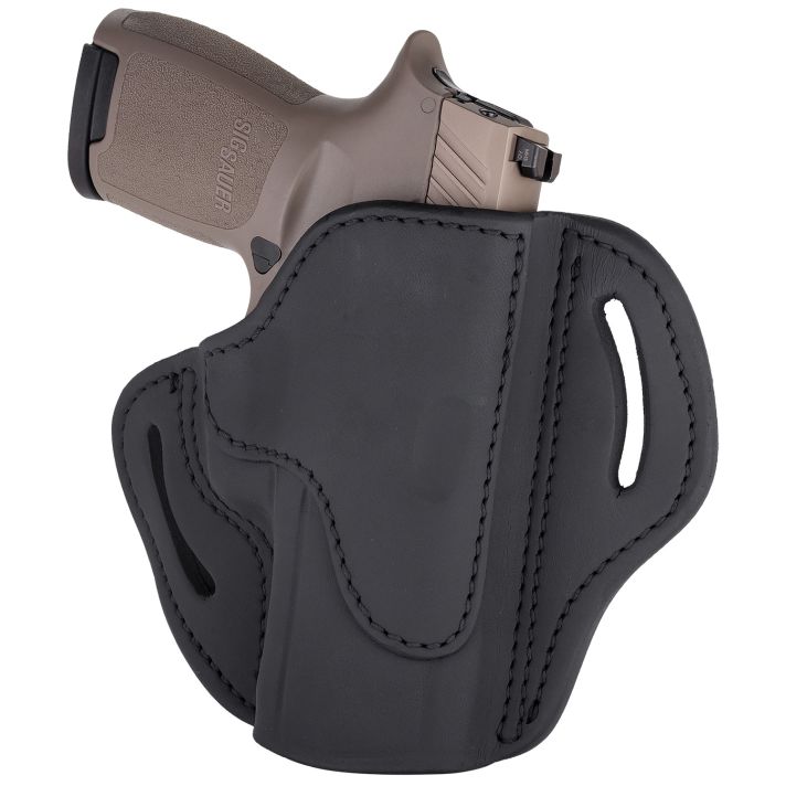 1791 Gunleather BH24SSBLR BH2.4SOWB Open Top 2.4 Stealth Black Leather Belt Slide Fits FN 509/Springfield XD-M/HK VP9SK