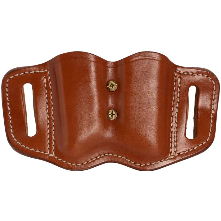 1791 Gunleather MAG21CBRA MAG2.1 Double Mag Holster Classic Brown Leather Belt Slide Belts 1.50" Wide Compatible w/ Single Stack Ambidextrous