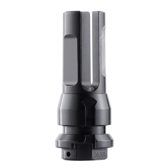 Dead Air DA301 Flash HiderBlack with 1/2"-28 tpi Threads & 2.70" OAL for 5.56x45mm NATO Sandman Series, KeyMod Equipped Nomad-30 & Primal Suppressors