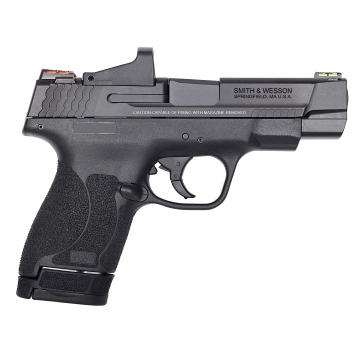 Smith & Wesson 11786 Performance Center M&P Shield M2.0 9mm Luger 4" 7+1,8+1 Matte Black Black Armornite Stainless Steel Slide Black Polymer Grip (Optic Ready)