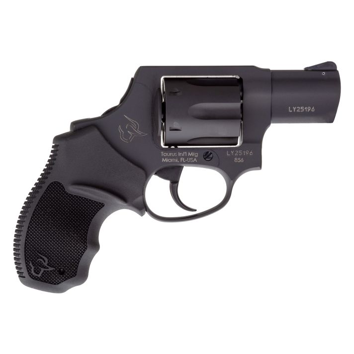 Taurus 2856021CH 85638 Special +P Caliber with 2" Barrel, 6rd Capacity Cylinder, Overall Matte Black Metal Finish, Concealed Hammer Frame & Finger Grooved Black Rubber Grip