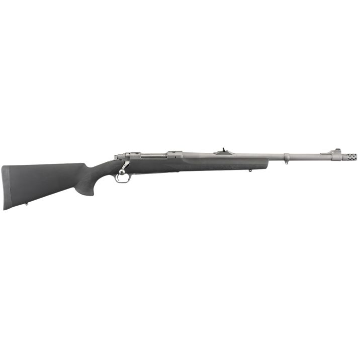 Ruger 57101 Hawkeye Alaskan Full Size 338 Win Mag 3+1 20"Matte Stainless Steel Threaded Barrel, Integral Scope Mounts Stainless Steel Receiver, Black Hogue OverMolded Synthetic Stock